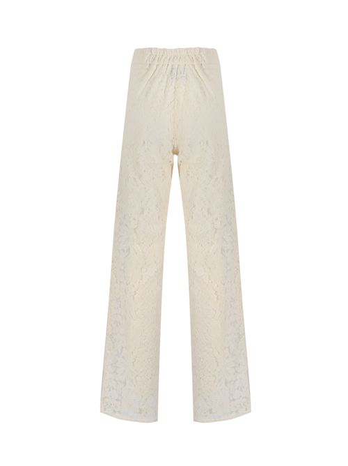 Pantalone palazzo in pizzo NO SECRETS | 261NS210LATTE